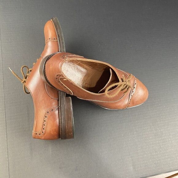 Mens David & Joan Leather Italy Oxford Lace Up Cap Toe‎ Dress Shoes US Size 8 - Picture 5 of 16